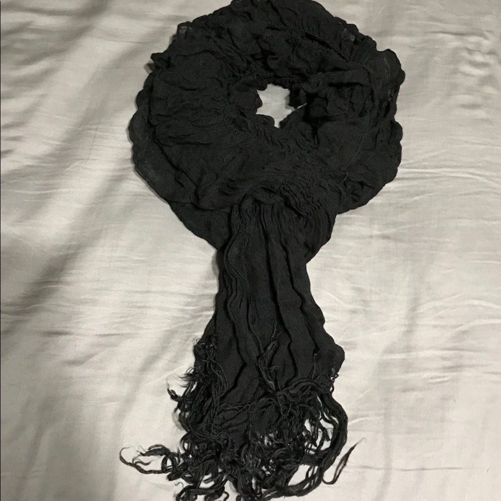 Black scrunchy infinity scarf